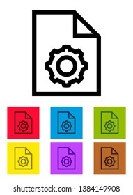 Configuration File Icon With Different Color Background