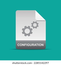 Configuration file icon isolated on background vector illustration.