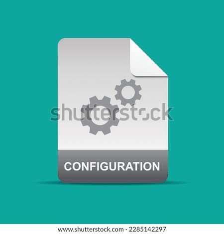 Configuration file icon isolated on background vector illustration.