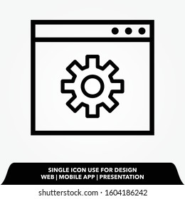Configuration file icon, vector best line icon on texture background , EPS 10