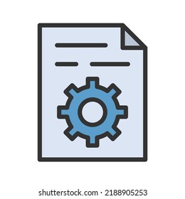 Configuration File icon vector image. Can also be used for Project Management. Suitable for mobile apps, web apps and print media.