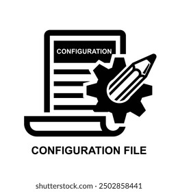 Configuration files icon.  Configuration files are files used to configure the parameters and initial settings for some computer programs or applications isolated on background