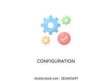 Configuration flat icon in vector. Logotype