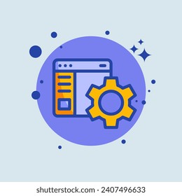 Configuration flat illustration. Setting signs vector illustration.
