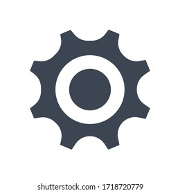 Configuración, gráfico vectorial de icono de engranaje.