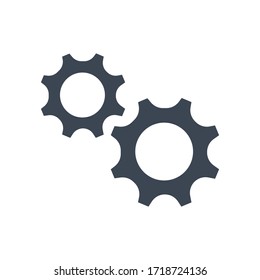 Configuration, gear icon vector graphic.