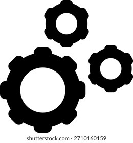 Vector de ilustración de icono de glifo de configuración