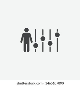 Configuration glyph icon. Monochrome style design simple element. Black color configuration icon for web and mobile. Project Management collection.