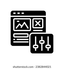 configuration glyph icon. vector icon for your website, mobile, presentation, and logo design.