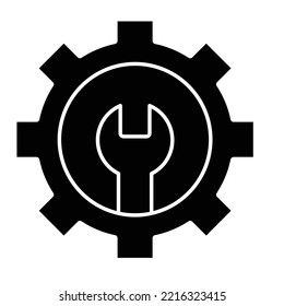 Configuration Glyph Vector Icon which can easily modified 

