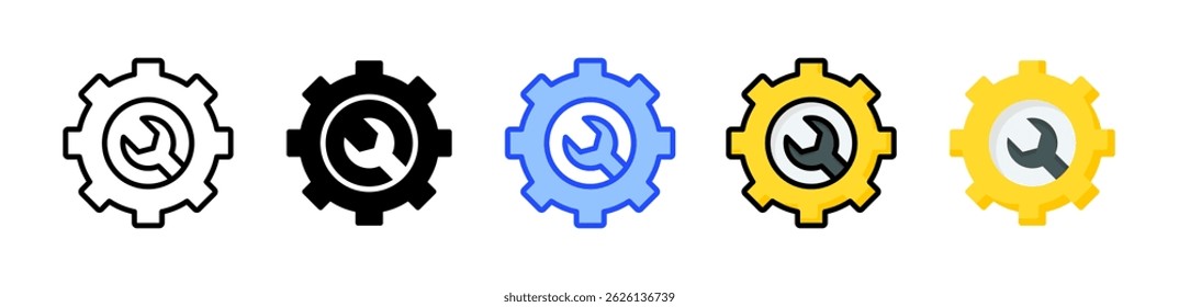 Configuration Icon Collection With Multiple Styles
