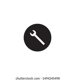 configuration icon in dark ellipse