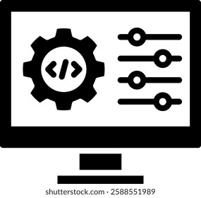Configuration Icon Glyph Vector Illustration