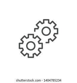 Configuration icon isolated on white background. Settings symbol modern simple vector icon for website or mobile app