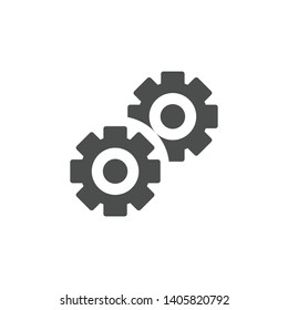 Configuration icon isolated on white background. Settings symbol modern simple vector icon for website or mobile app