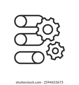 Configuration, icon in line design. Configuration, settings, setup, system, preferences, adjustment, options on white background vector. Configuration, editable stroke icon