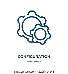 Configuration icon. Linear vector illustration from business pack collection. Outline configuration icon vector. Thin line symbol for use on web and mobile apps, logo, print media.