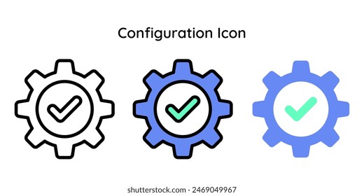 Configuration icon related to maintenance, setting, internet, security.