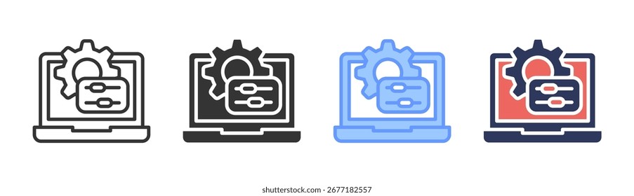 Configuration Icon Set Multiple Style Collection