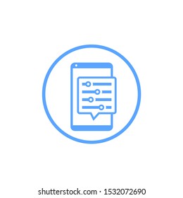 configuration icon with smart phone