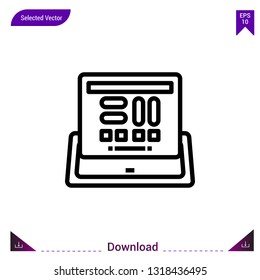 configuration icon vector . Best modern, simple, isolated, application , logo, flat icon for website design or mobile applications, UI / UX design vector format