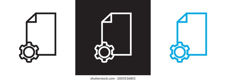 Configuration icon. Vector illustration. isolated on white and black background. EPS 10