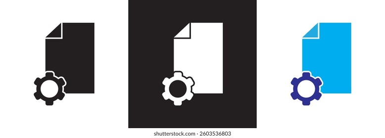 Configuration icon. Vector illustration. isolated on white and black background. EPS 10