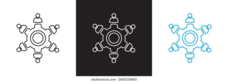 Configuration icon. Vector illustration. isolated on white and black background. EPS 10