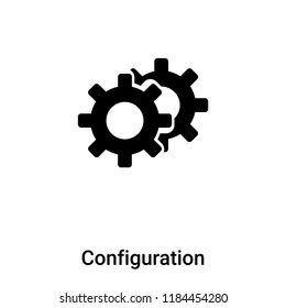 Configuration icon vector isolated on white background, logo concept of Configuration sign on transparent background, filled black symbol