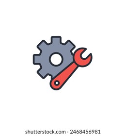 configuration icon. vector.Editable stroke.linear style sign for use web design,logo.Symbol illustration.