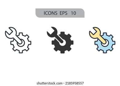 configuration icons  symbol vector elements for infographic web
