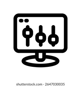 configuration line icon. Clean and minimalist vector icon for websites, mobile apps, presentations, and logos. Fully scalable and customizable for any project.