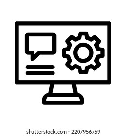 configuration line icon illustration vector graphic
