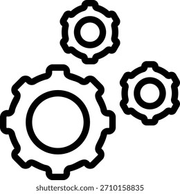 Vector de ilustración de icono de línea de configuración