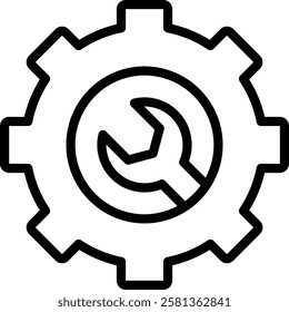 Configuration Line Vector Illustration On White Background.