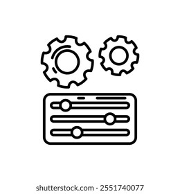 Icono de esquema de administración de configuración, Ilustración vectorial