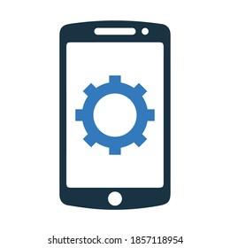 Configuration, mobile settings icon. Editable vector isolated on a white background.