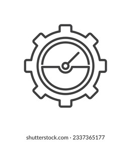 Configuration performance icon, speedometer icon