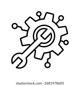 Configuration Setting doodle icon eps 10 file