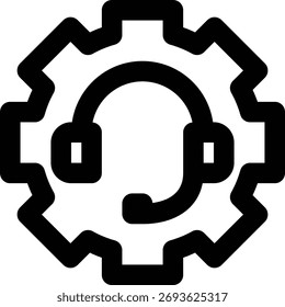 Configuration, Setting, Operating Outline Icon