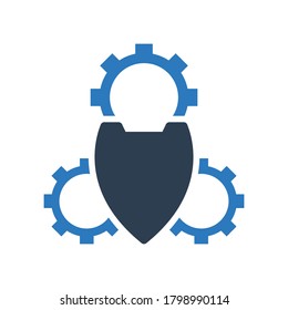 Configuration setting protection icon vector
