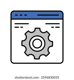 Configuration Setting vector filled outline icon. EPS 10 file
