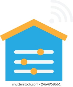 Configuration Setting Wifi Icon Vector Flat Illustration