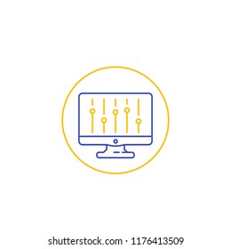 configuration, slider bar, line icon