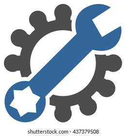 Configuration Tools vector icon. Style is bicolor flat icon symbol, cobalt and gray colors, white background.