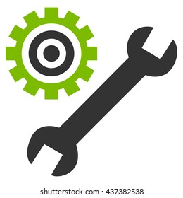 Configuration Tools vector icon. Style is bicolor flat icon symbol, eco green and gray colors, white background.