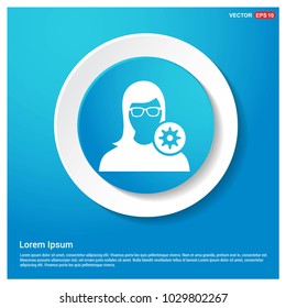 Configuration user icon Abstract Blue Web Sticker Button