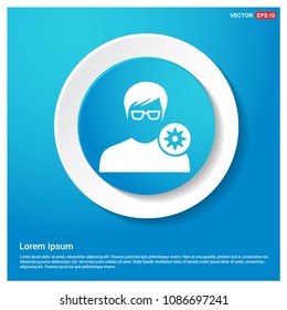Configuration user icon Abstract Blue Web Sticker Button