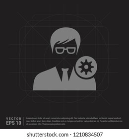 Configuration user icon - Black Creative Background - Free vector icon
