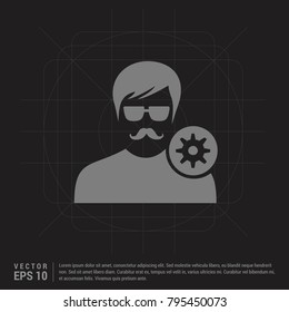 Configuration user icon Black Creative Background